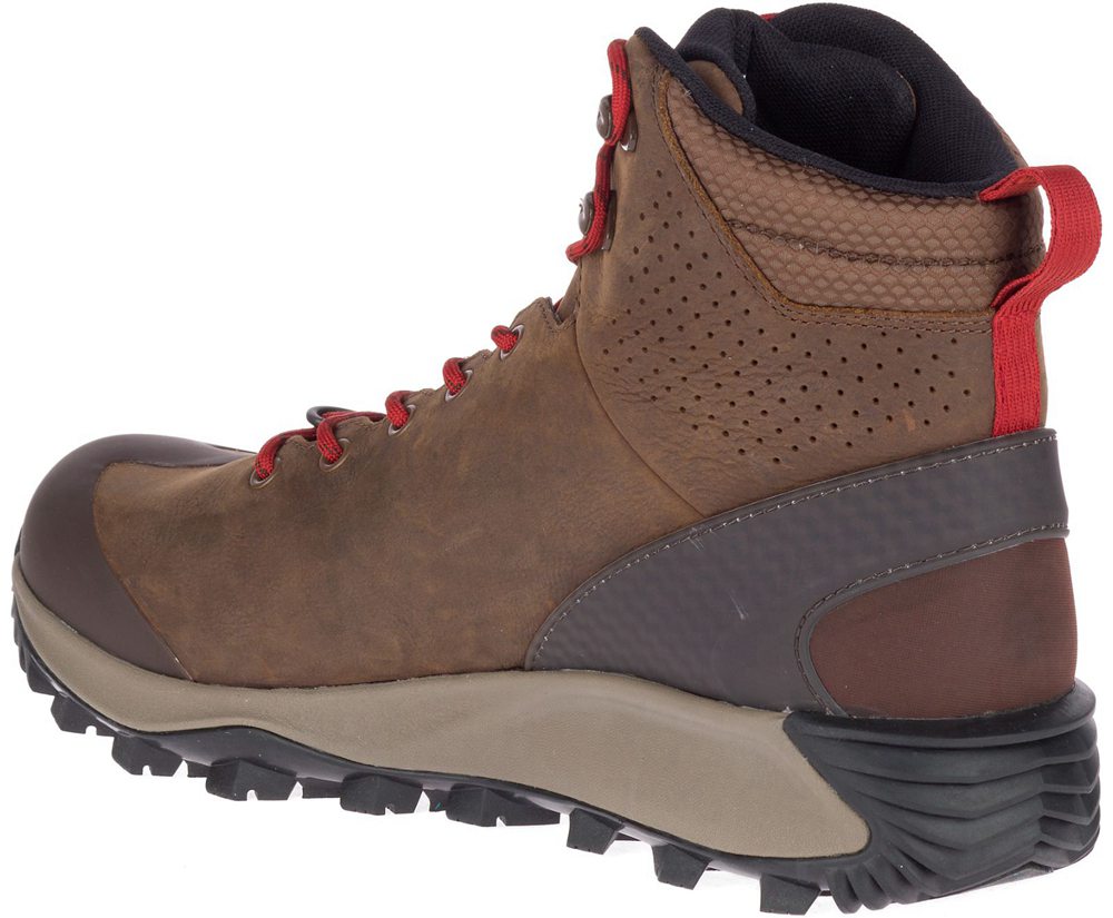 Merrell Hiking Boots Brown - Thermo Glacier Mid Waterproof - Mens 12AKQJRPG